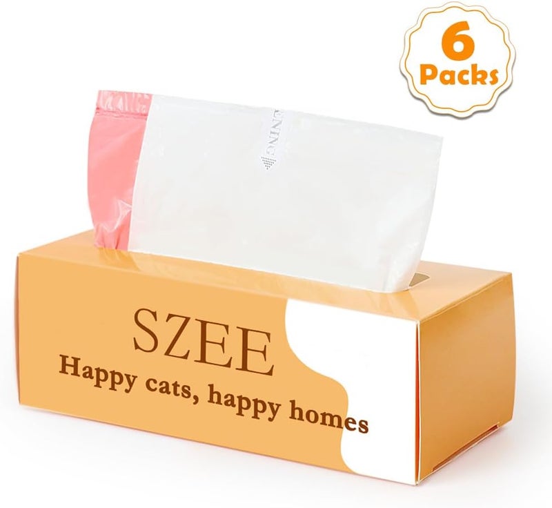 SZEE 120 Pack Automatic Litter Box Waste Bags, Drawstring Litter Box Liners - Image 3